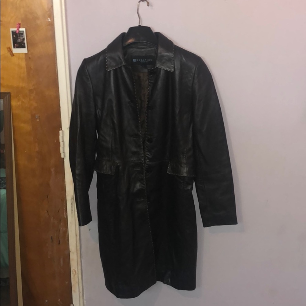 Reaction Kenneth Cole leather trench coat
